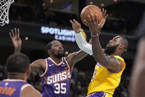 suns versus lakers|LeBron James outduels Kevin Durant to lead Lakers past Suns in .